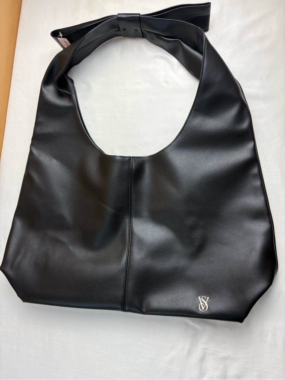 Victoria's Secret Black Shoulder Hobo Tote